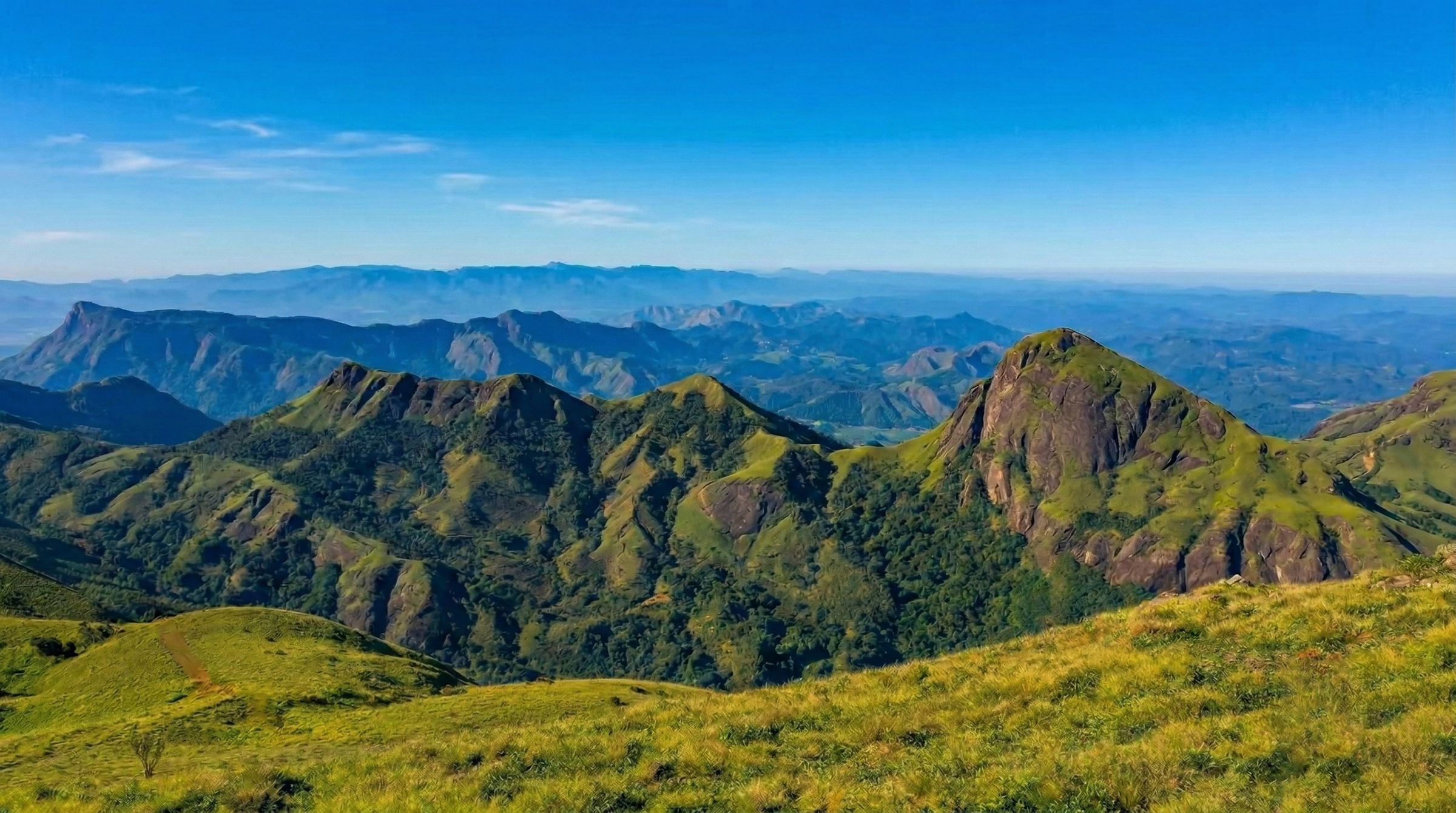 Green Western Ghats hills near Alakode in Kannur district, Kerala
